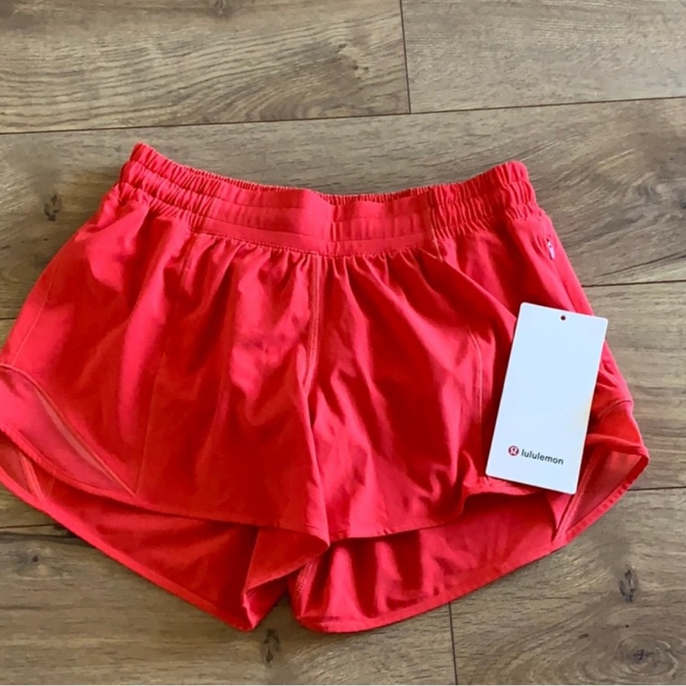 Lululemon Hotty Hot Red Shorts 4in